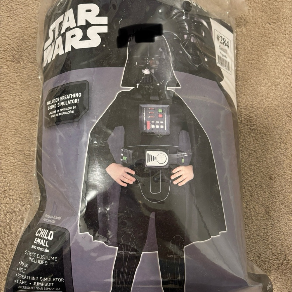 Star Wars Black Darth Vader Kids Outfit
